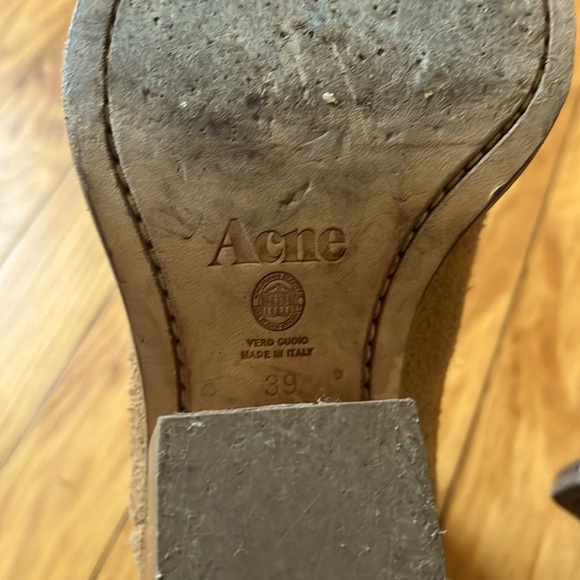 ACNE Studios tan suede ankle western boots - Picture 3 of 8